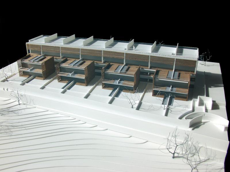Maqueta de detalle de viviendas con campo de golf en �La Moraleja�, Alcobendas, MADRID