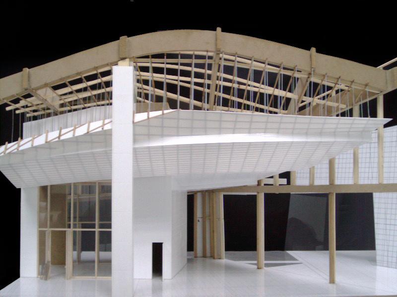 Maqueta 3 detalle biblioteca de la Ciudad de la Cultura, Santiago de Compostela, LA CORU�A