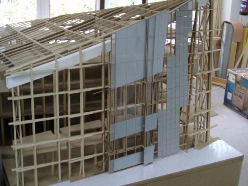 Maqueta 2 detalle fachada de la Ciudad de la Cultura, Santiago de Compostela, LA CORU�A