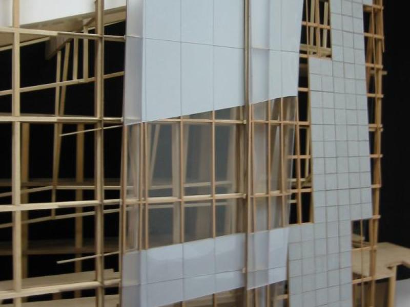 Maqueta 1 detalle fachada de la Ciudad de la Cultura, Santiago de Compostela, LA CORU�A