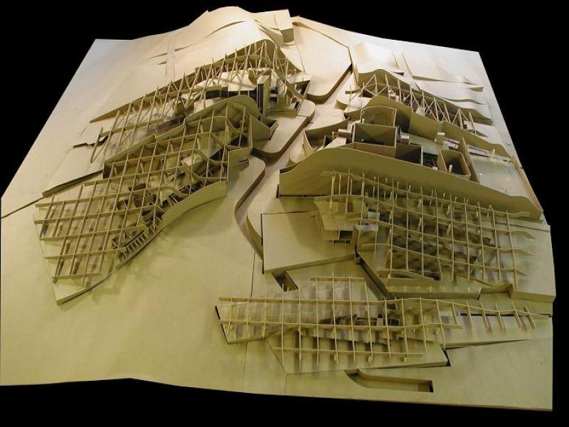 Maqueta de conjunto Ciudad de la Cultura, Santiago de Compostela, LA CORU�A
