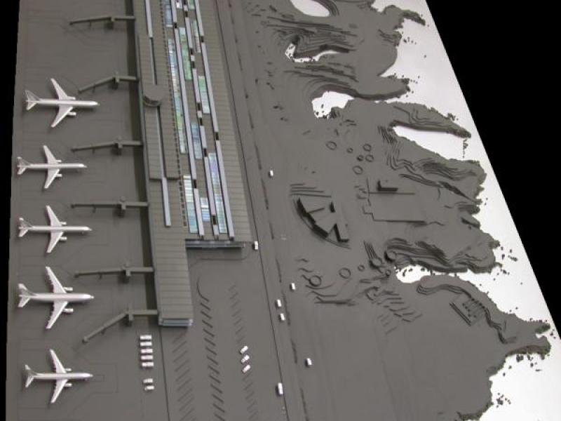 Maqueta de revisi�n y modificaci�n del Aeropuerto de La Palma, ISLAS CANARIAS