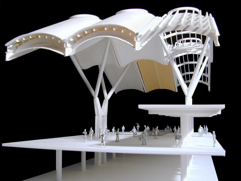 Maqueta de detalle T4 Aeropuerto Madrid-Barajas, MADRID - Colaboraci�n en el Estudio de Maquetas de Luis Santi
